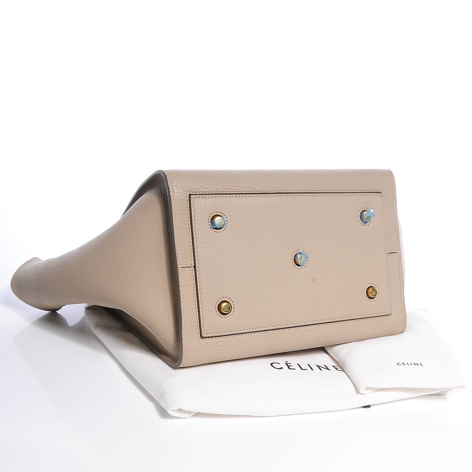 Celine Small Grained Calfskin Tie Knot Tote Light Taupe 4 of 8