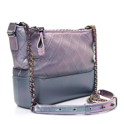 Chanel Iridescent Lambskin Calfskin Quilted Medium Gabrielle Hobo Light Purple 3 of 10