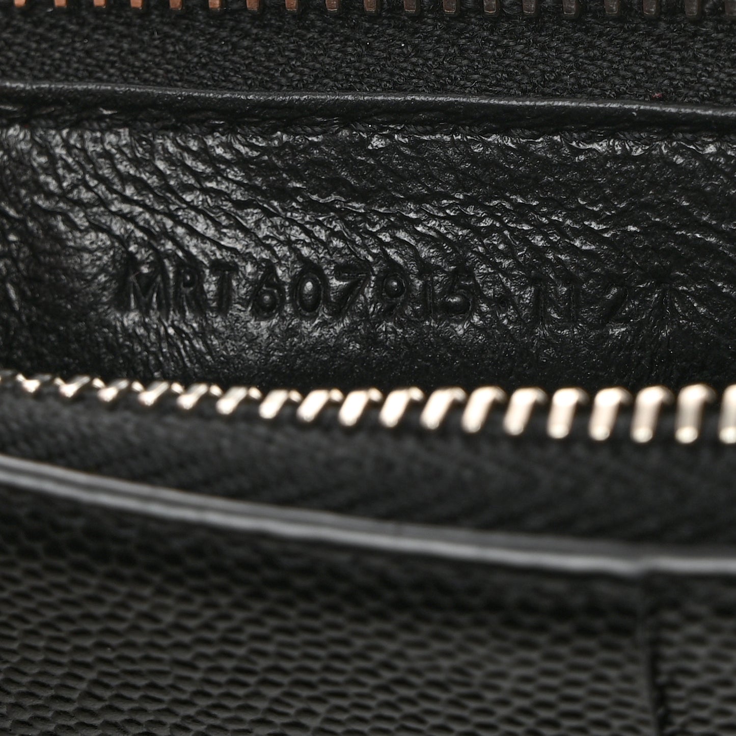 Grain De Poudre Matelasse Chevron Monogram Fragments Zippered Card Case Black