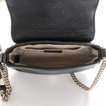 Gucci Pebbled Calfskin Small Soho Flap Crossbody Black 5 of 7