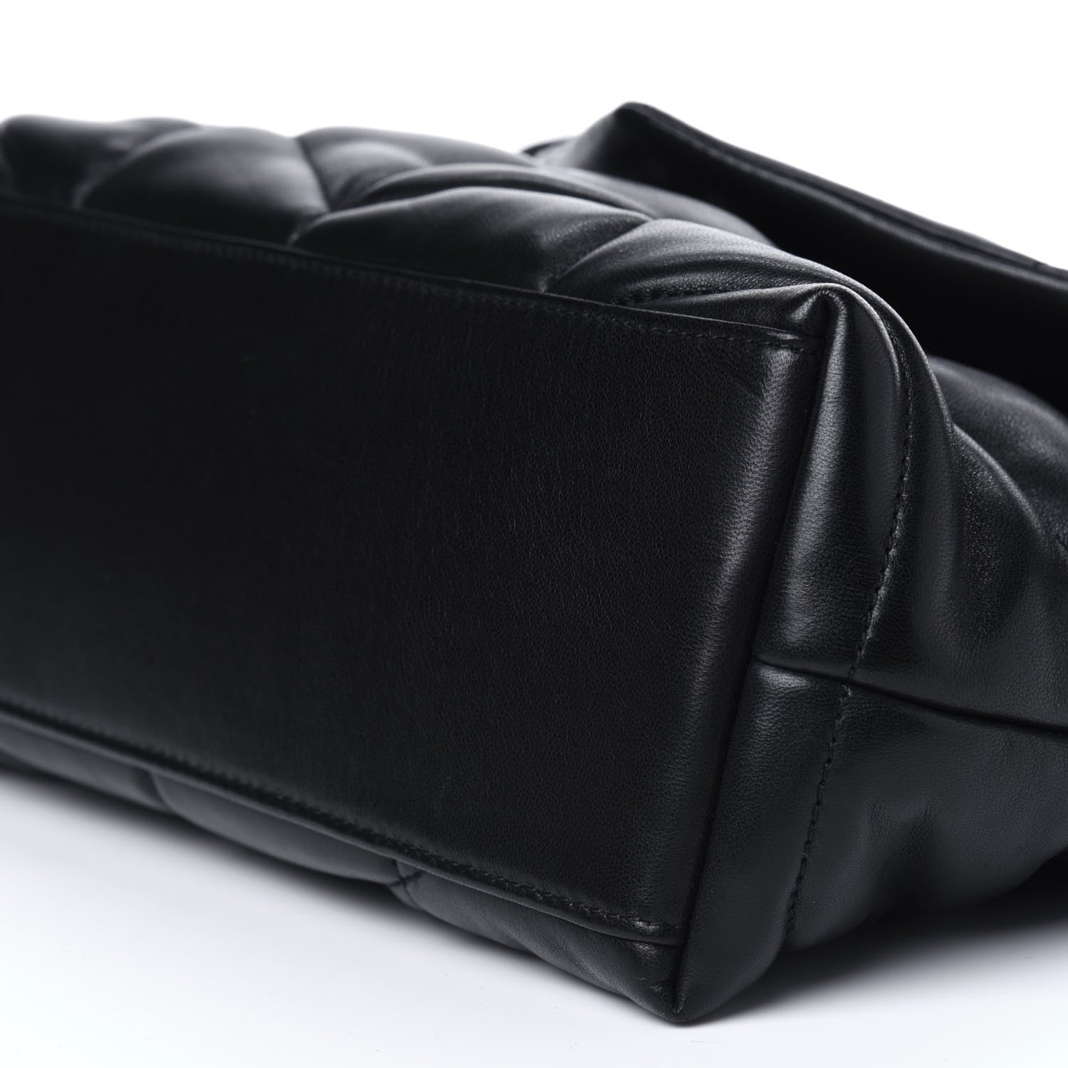 Saint Laurent Lambskin Quilted Small Loulou Puffer Monogram Chain Satchel Black 10 of 12
