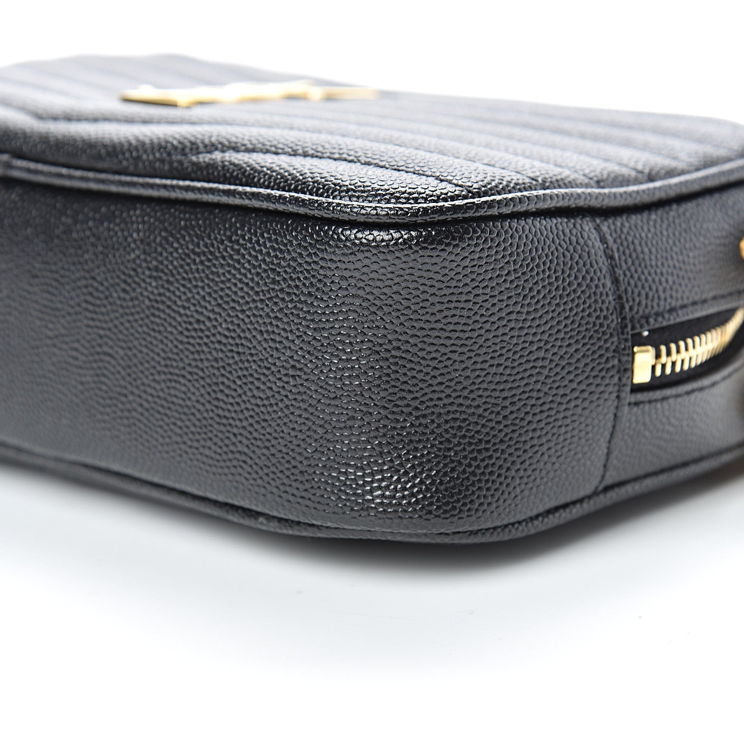 Saint Laurent Grain De Poudre Matelasse Monogram Mini Lou Camera Bag Black 9 of 9
