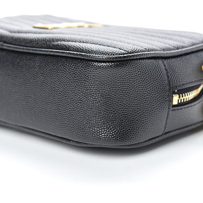 Saint Laurent Grain De Poudre Matelasse Monogram Mini Lou Camera Bag Black 9 of 9