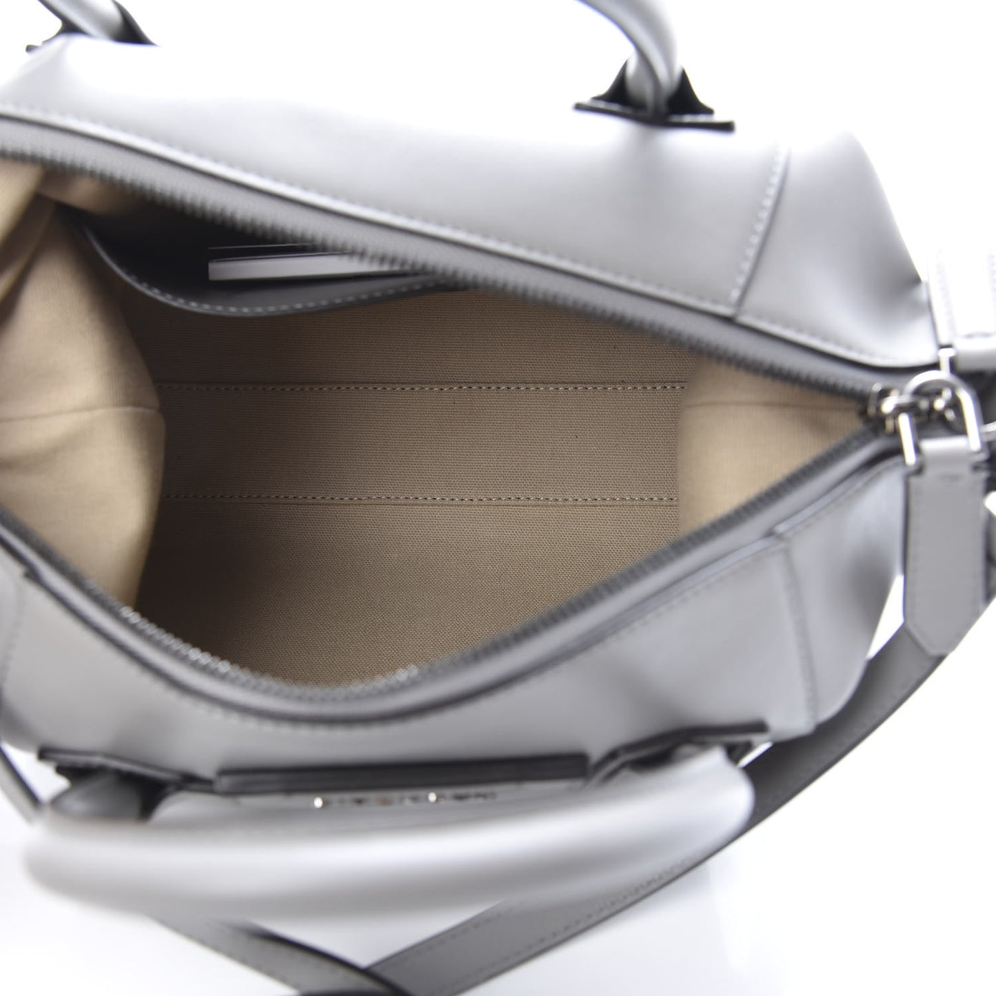 Calfskin Small Soft Antigona Pearl Grey