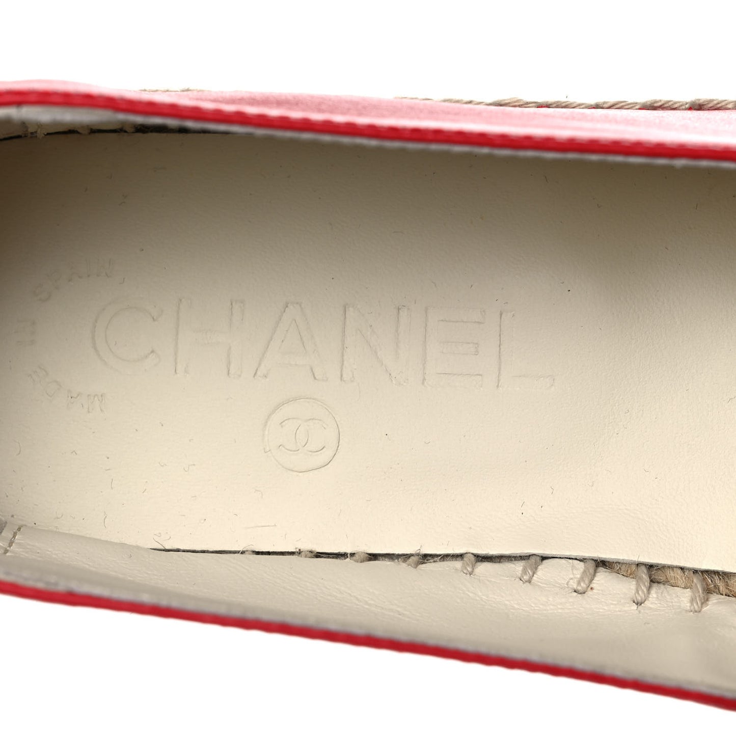 Lambskin CC Espadrilles 39 Red