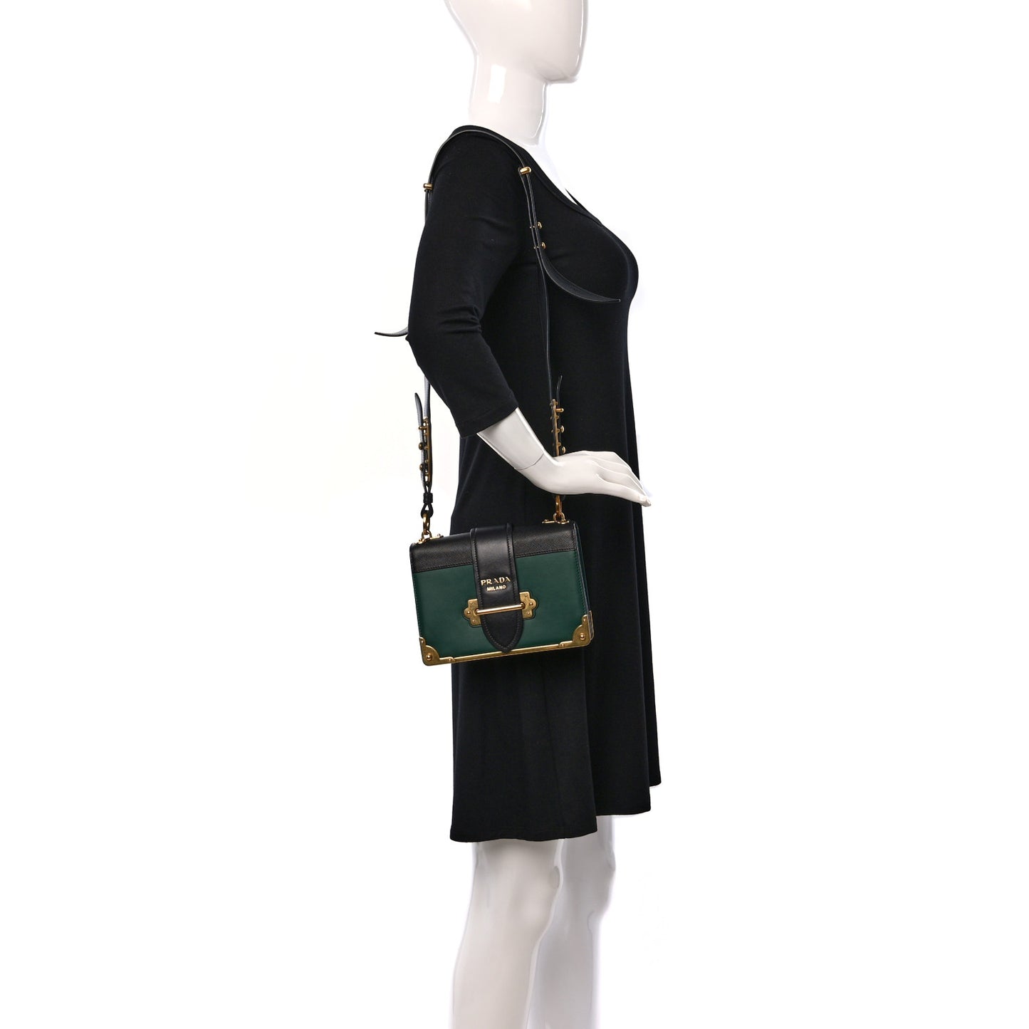 City Calf Saffiano Cahier Bag Biliardo Black