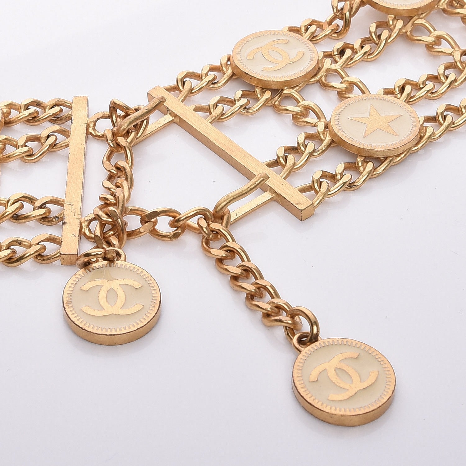 Chanel Chain Wide CC Star Medallion Belt Gold 5 of 8