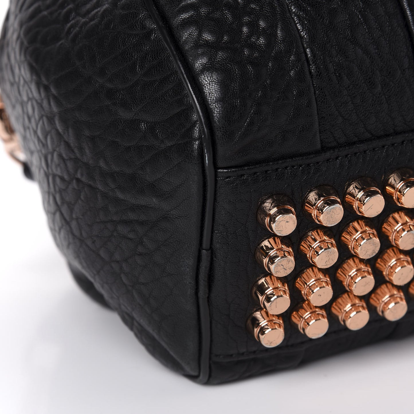 Pebbled Lambskin Rockie Black Rose Gold Hardware