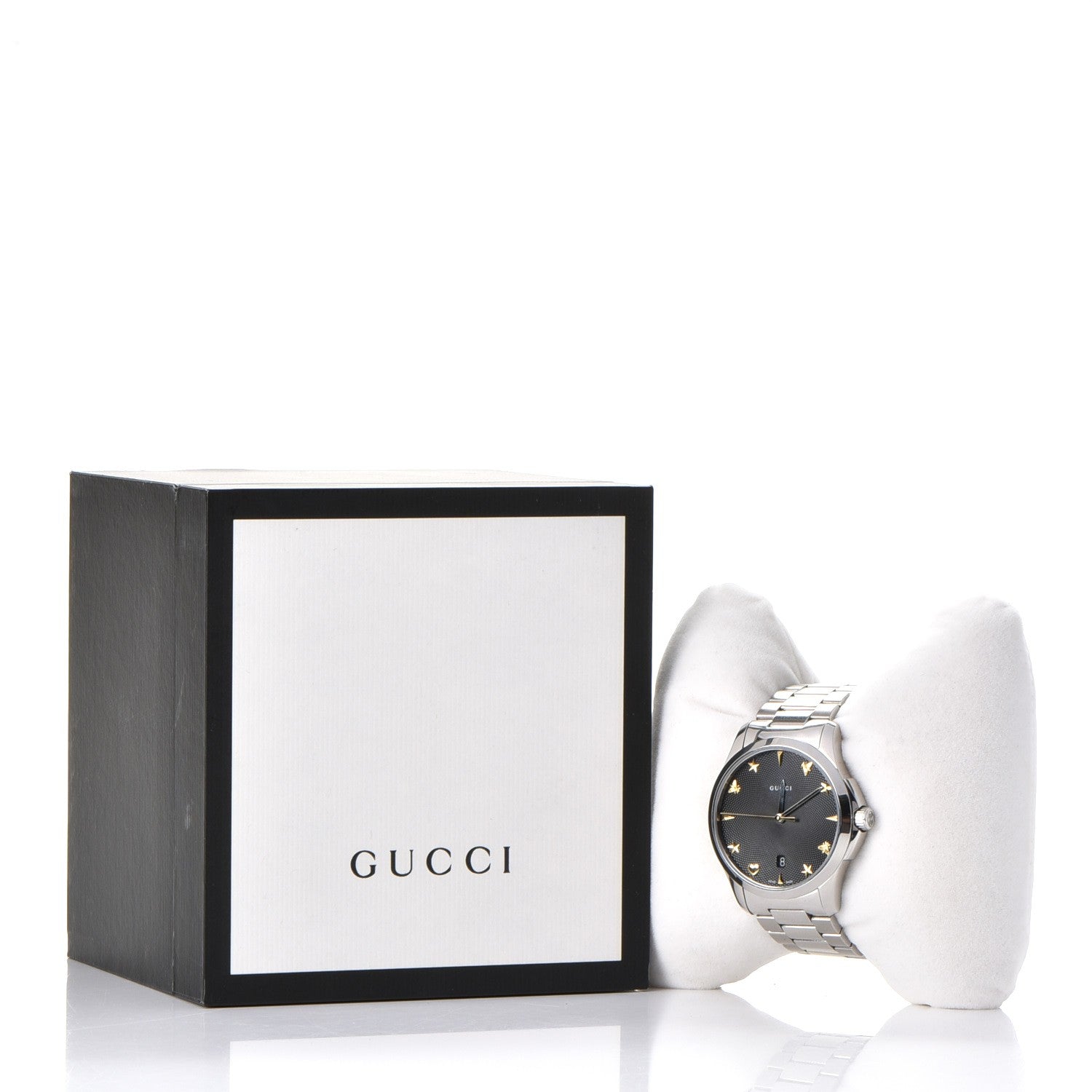 Gucci Stainless Steel 38mm G-Timeless Charm Quartz Watch Black 9 of 9
