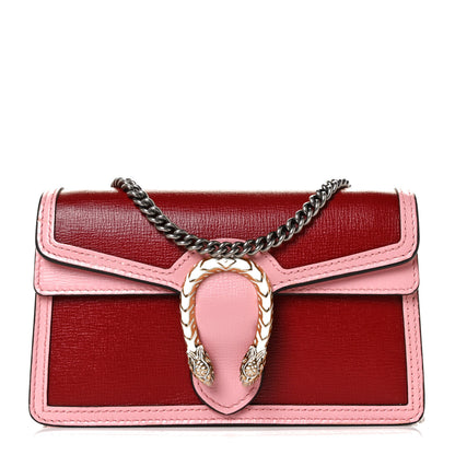 Gucci Azalea Calfskin Enamel Super Mini Dionysus Shoulder Bag New Cherry Red Wild Rose Off White 1 of 9