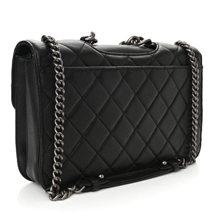 Chanel Goatskin Quilted Large Perfect Edge Flap Black 2 of 11
