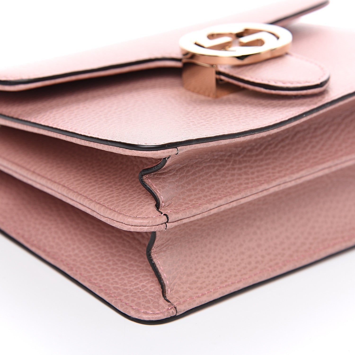 Gucci Dollar Calfskin Small Interlocking G Shoulder Bag Soft Pink 7 of 8