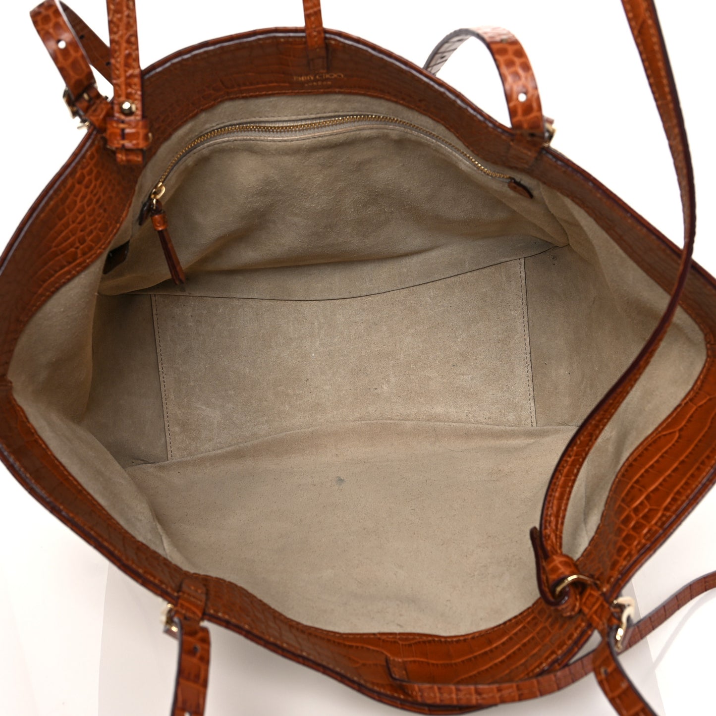 Lamé Raffia Crocodile Embossed Trim Varenne Tote Natural Cuoio