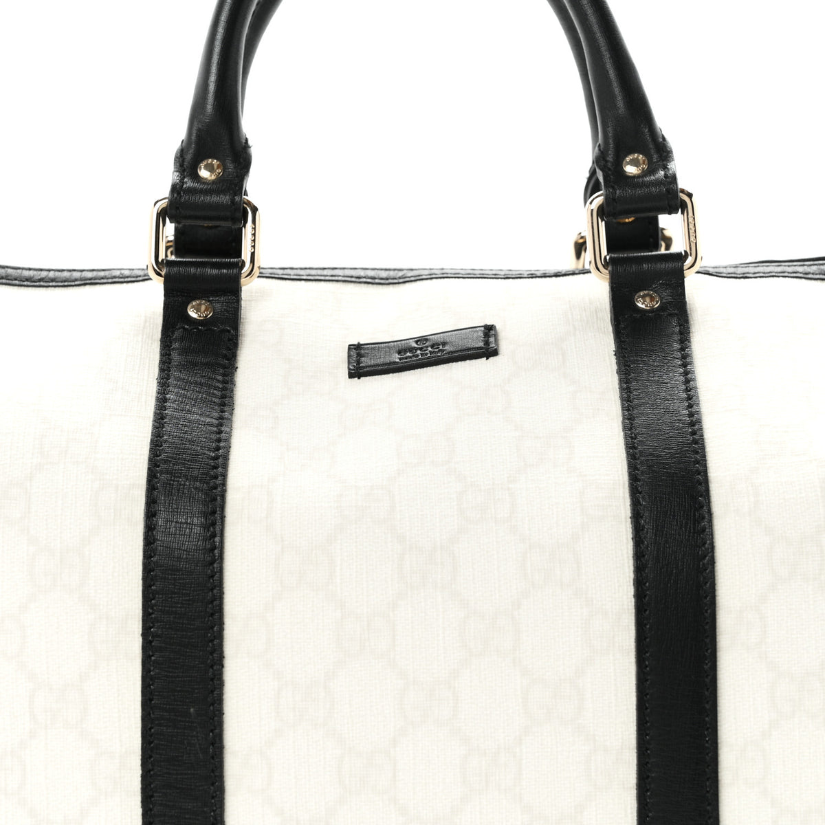 Gucci GG Plus Monogram Medium Joy Boston White Black 8 of 10