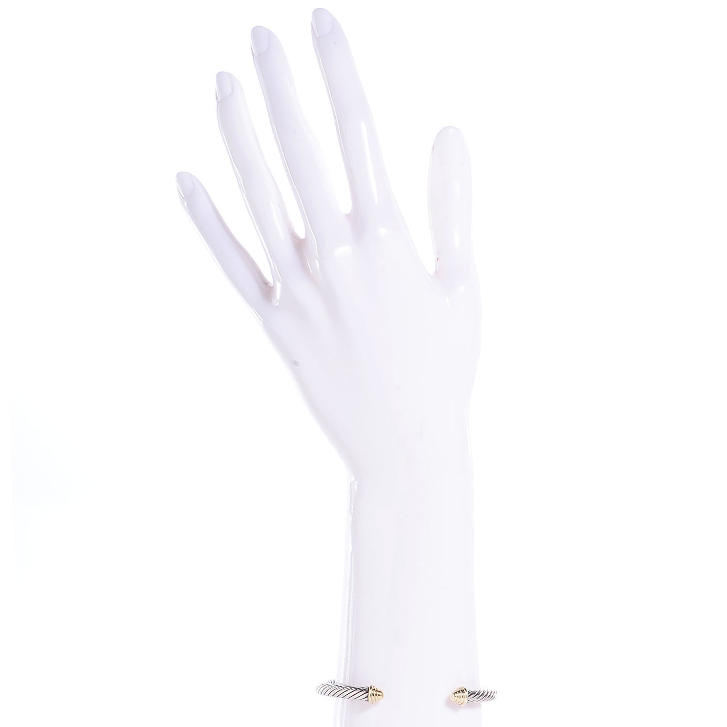 Sterling Silver 14K Yellow Gold 5mm Cable Classics Bracelet