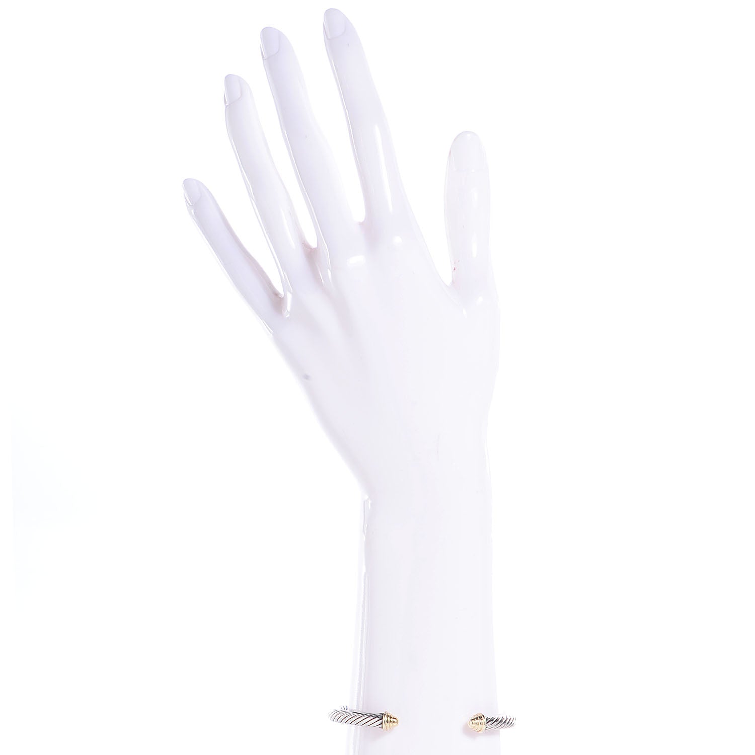 David Yurman Sterling Silver 14K Yellow Gold 5mm Cable Classics Bracelet 2 of 5