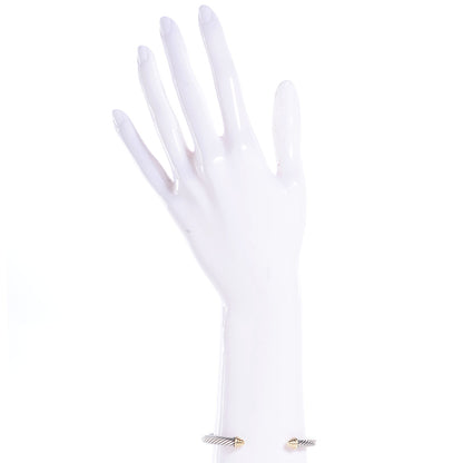 David Yurman Sterling Silver 14K Yellow Gold 5mm Cable Classics Bracelet 2 of 5