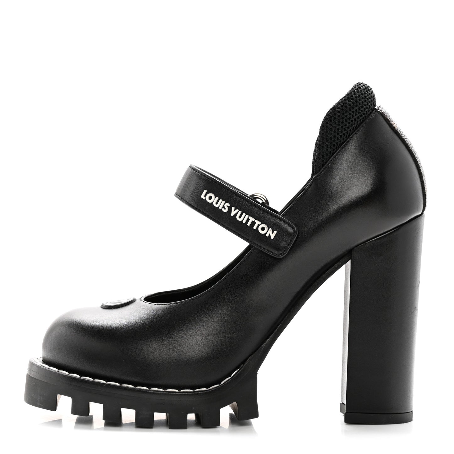 Calfskin Star Trail Ankle Pumps 36 Black