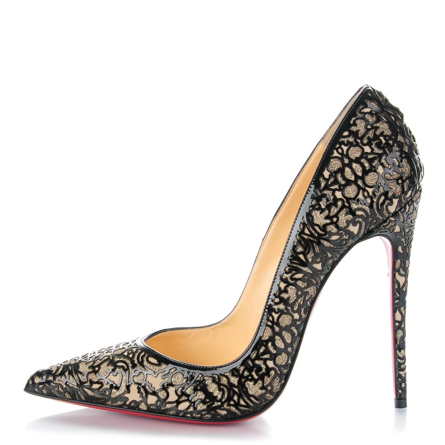 Patent Lace Glitter So Pretty 120 Pumps 39 Black