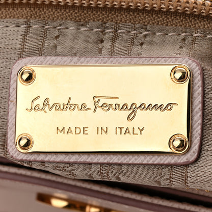 Salvatore Ferragamo Printed Calfskin Beky Tote Macaron 6 of 11