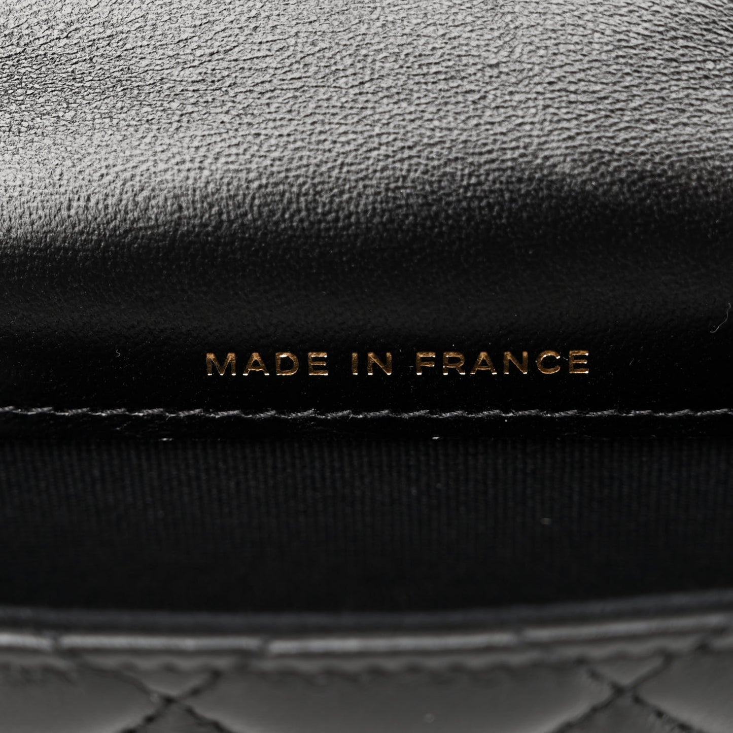 Lambskin Quilted Top Handle Flap Coin Purse With Chain Black