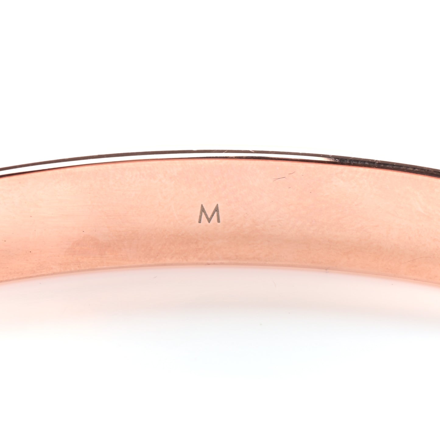 Brass Monogram Nanogram Cuff M Pink Gold
