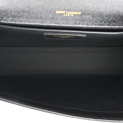 Saint Laurent Grain De Poudre Medium Classic Monogram Kate Satchel Black 5 of 12