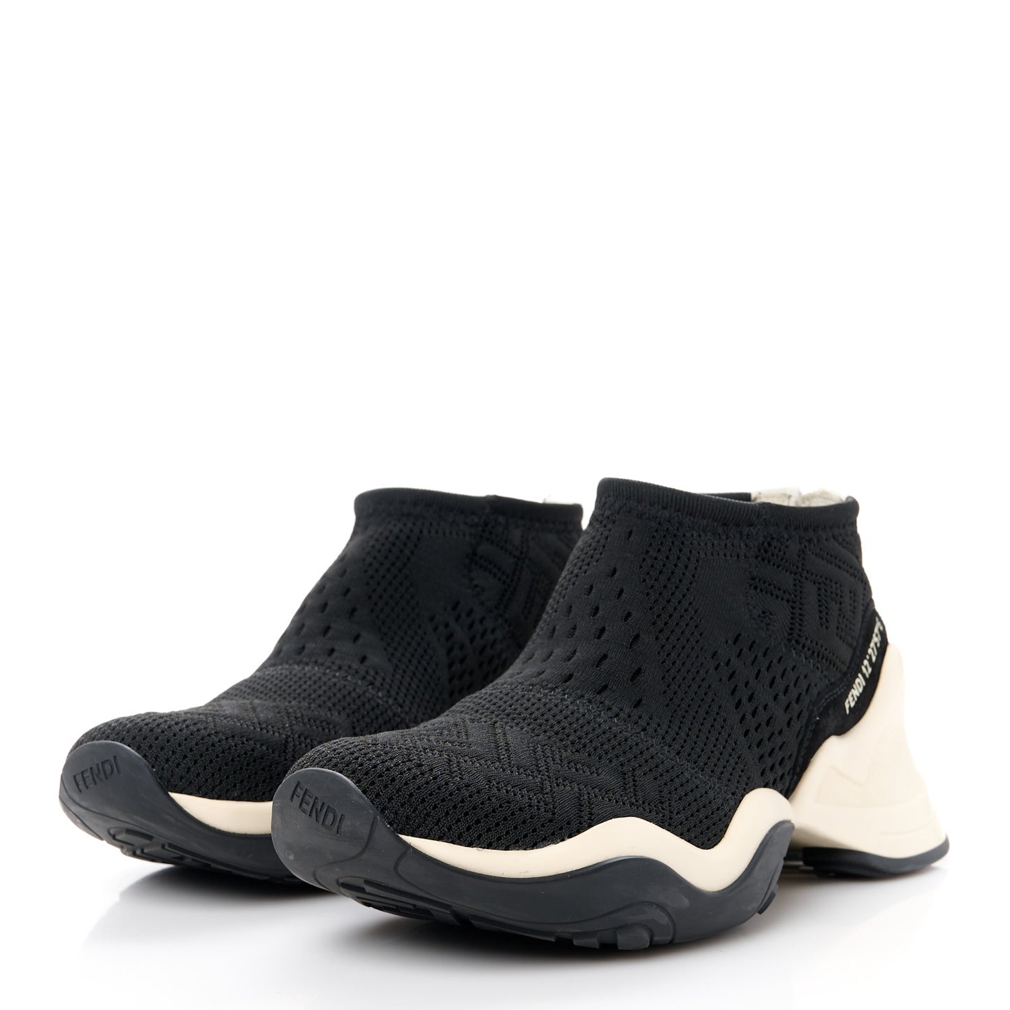 Technical 3D Mesh Womens FFluid Zip Up Sneakers Black