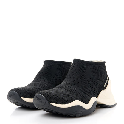 Fendi Technical 3D Mesh Womens FFluid Zip Up Sneakers Black 3 of 8