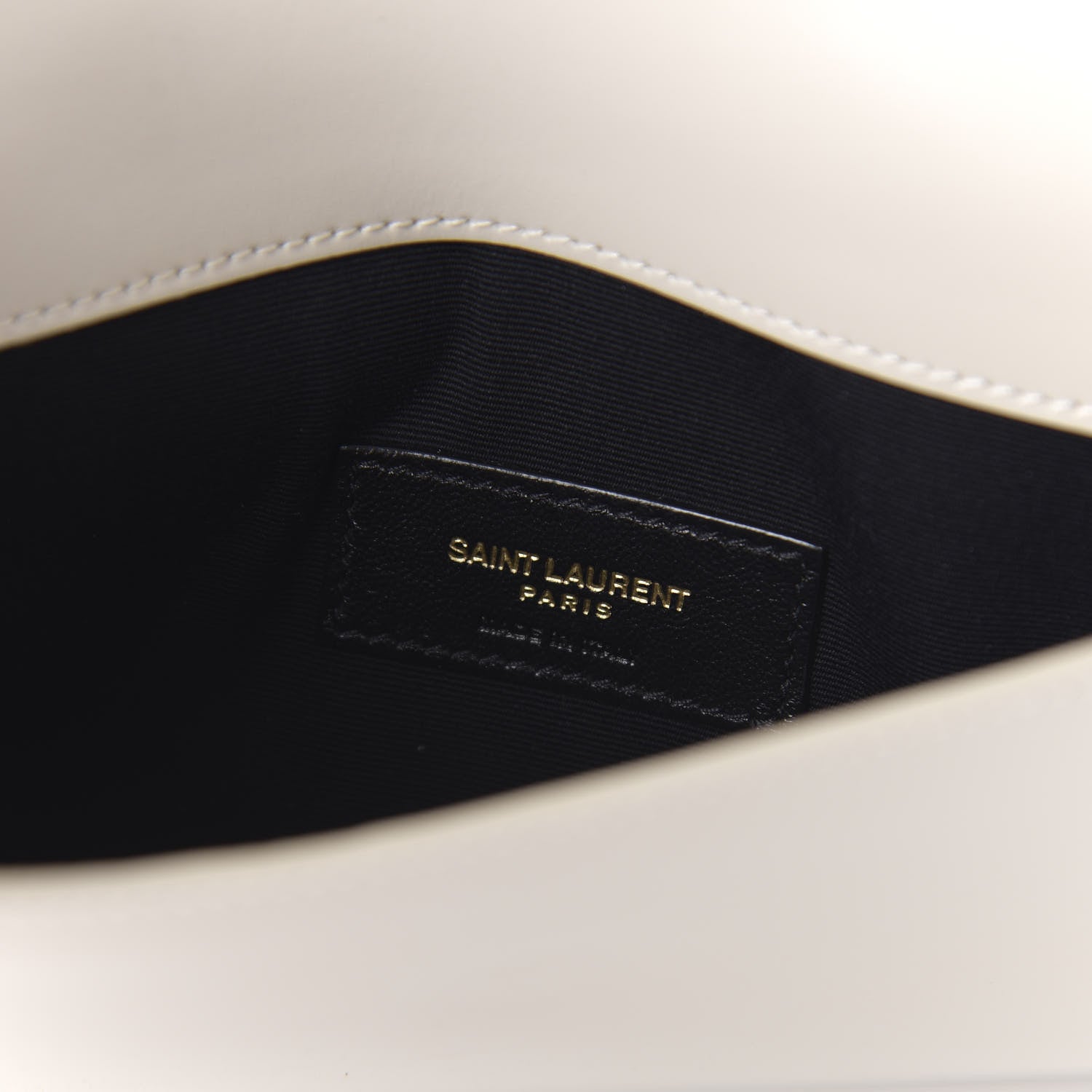 Saint Laurent Smooth Shiny Calfskin Medium Uptown Pouch Crema Soft 8 of 9