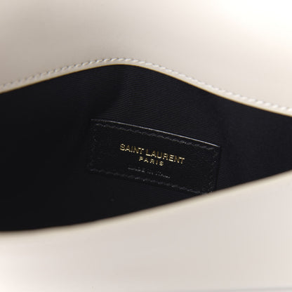 Saint Laurent Smooth Shiny Calfskin Medium Uptown Pouch Crema Soft 8 of 9