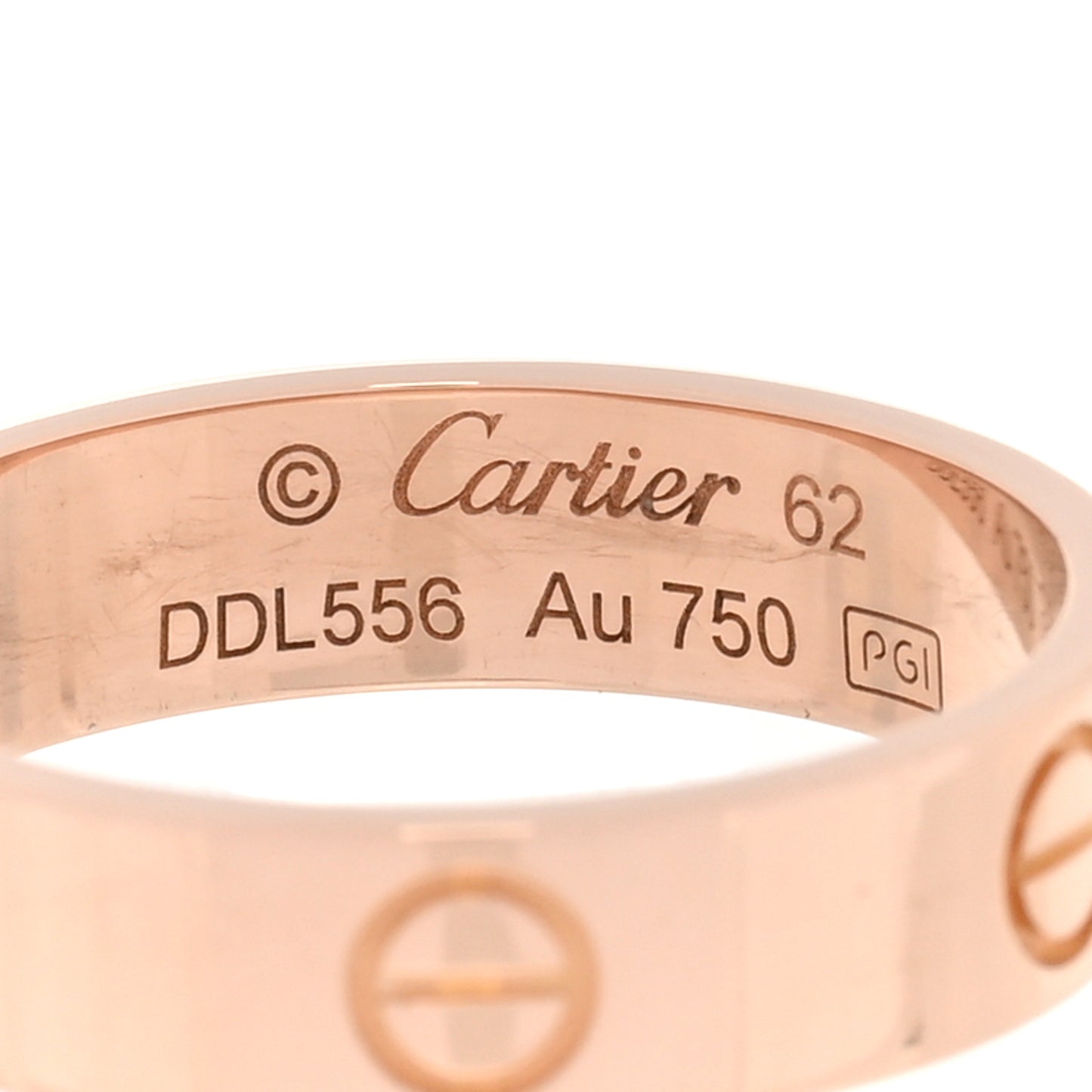 18K Pink Gold 5.5mm LOVE Ring 62 10