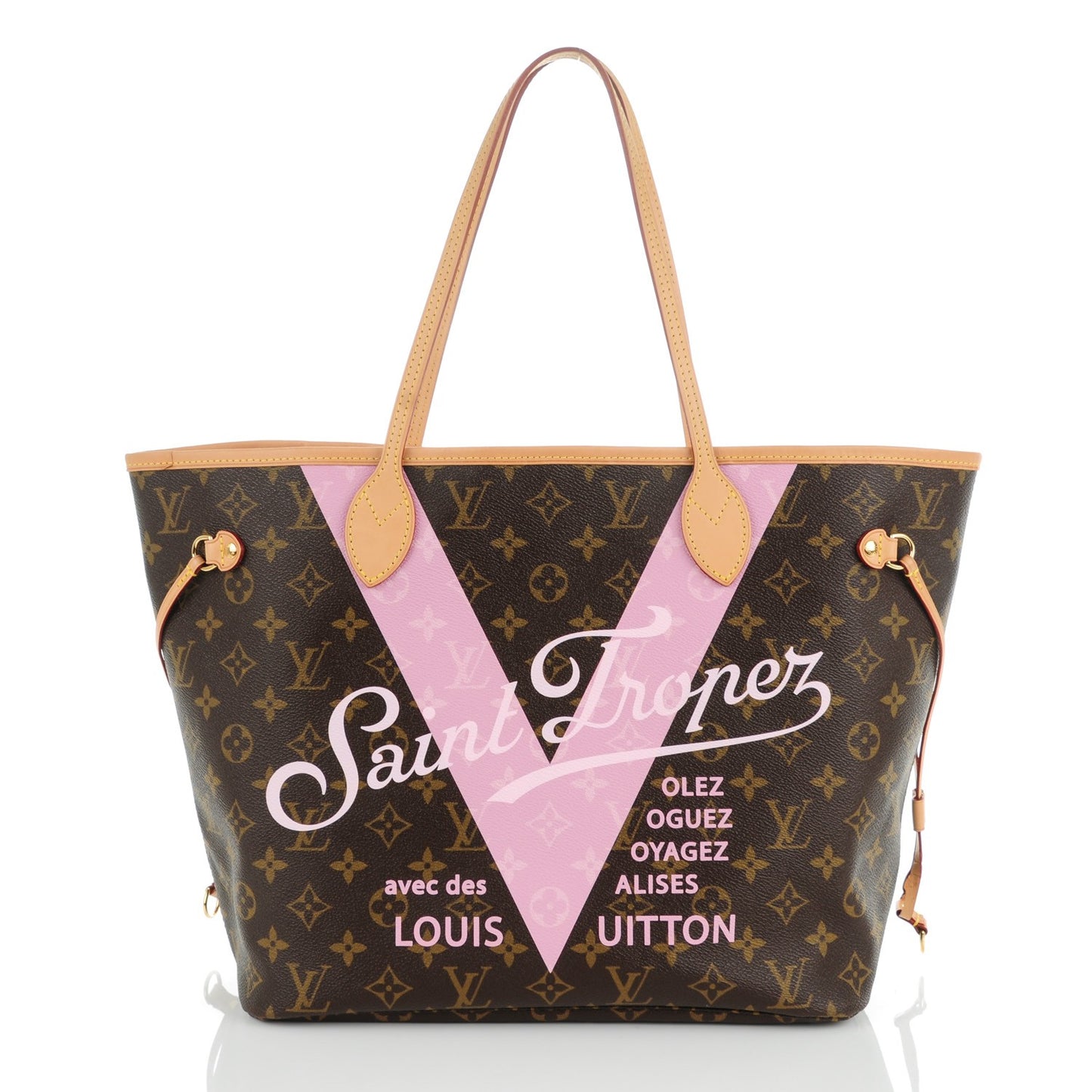 Monogram Saint Tropez V Neverfull MM Rose Ballerine