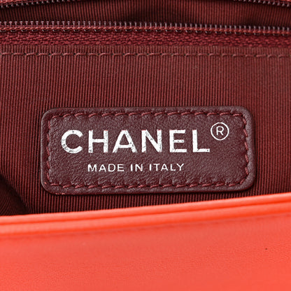 Chanel Calfskin Chevron Quilted New Medium Boy Flap Orange 6 of 16