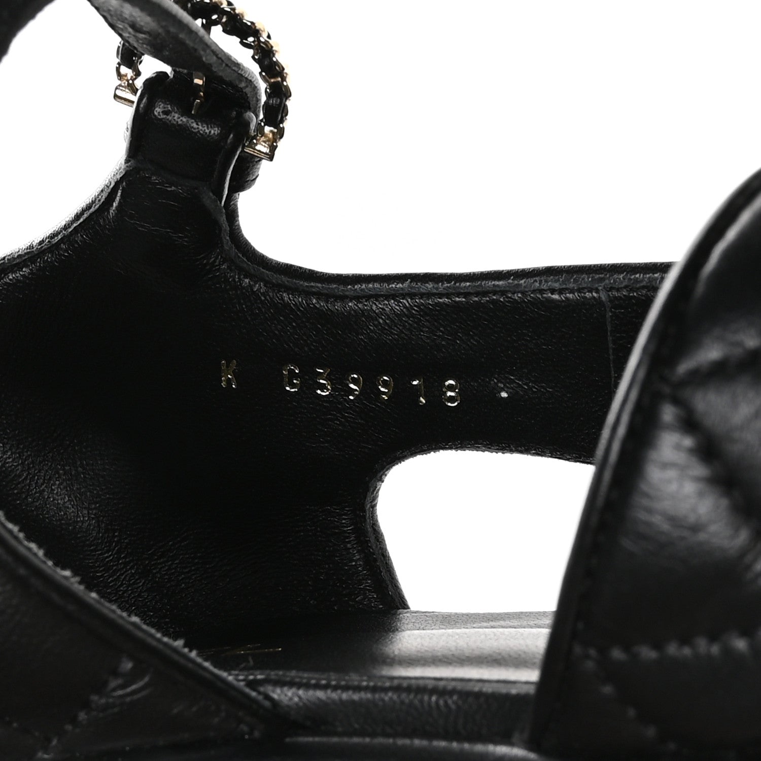 Chanel Lambskin Quilted Platform Sandals 39.5 Black 8 of 9