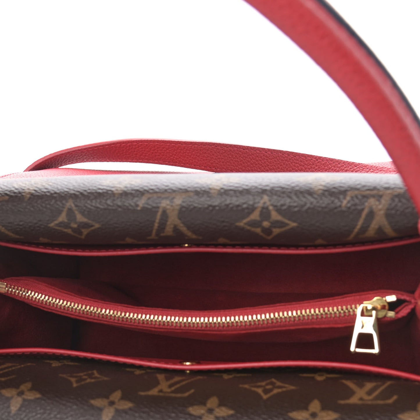 Grained Calfskin Monogram Double V Rubis