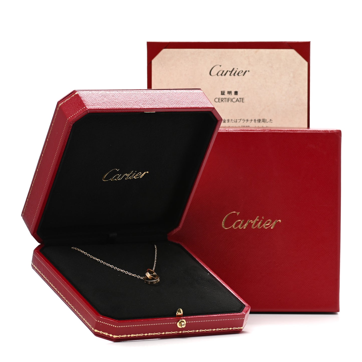 18K Yellow Gold Interlocking LOVE Necklace