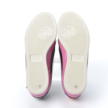 Gucci Patent Calfskin Crystal Womens Web Falacer Sneakers 36 Pink 6 of 11