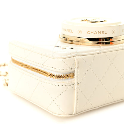 Chanel Lambskin Quilted Coco Click Bag White 9 of 10