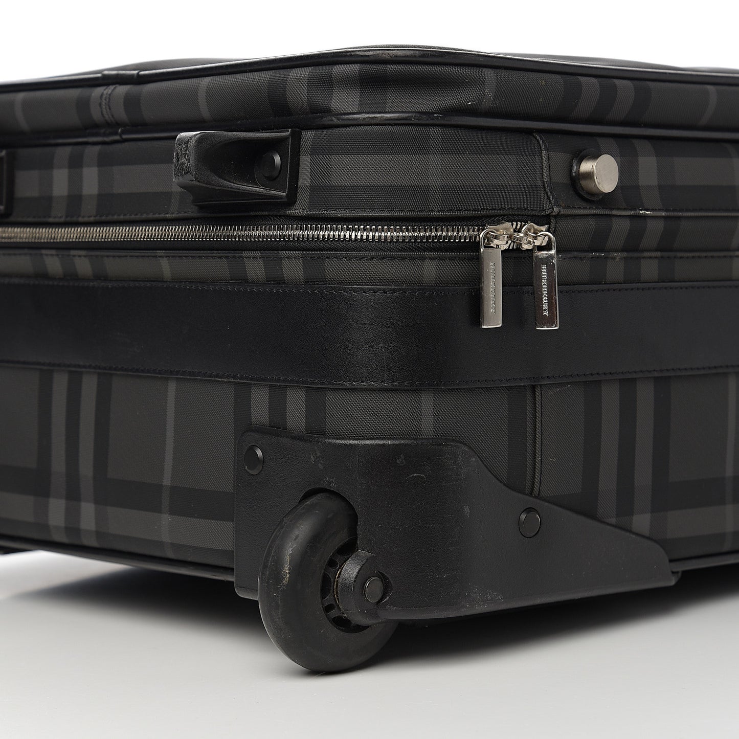 Smoked Check Carry-On Suitcase Black