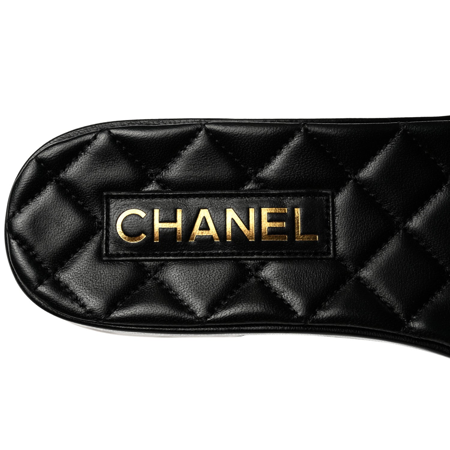 Chanel Shiny Goatskin Quilted CC Mules Sandals 40 Black 7 of 9
