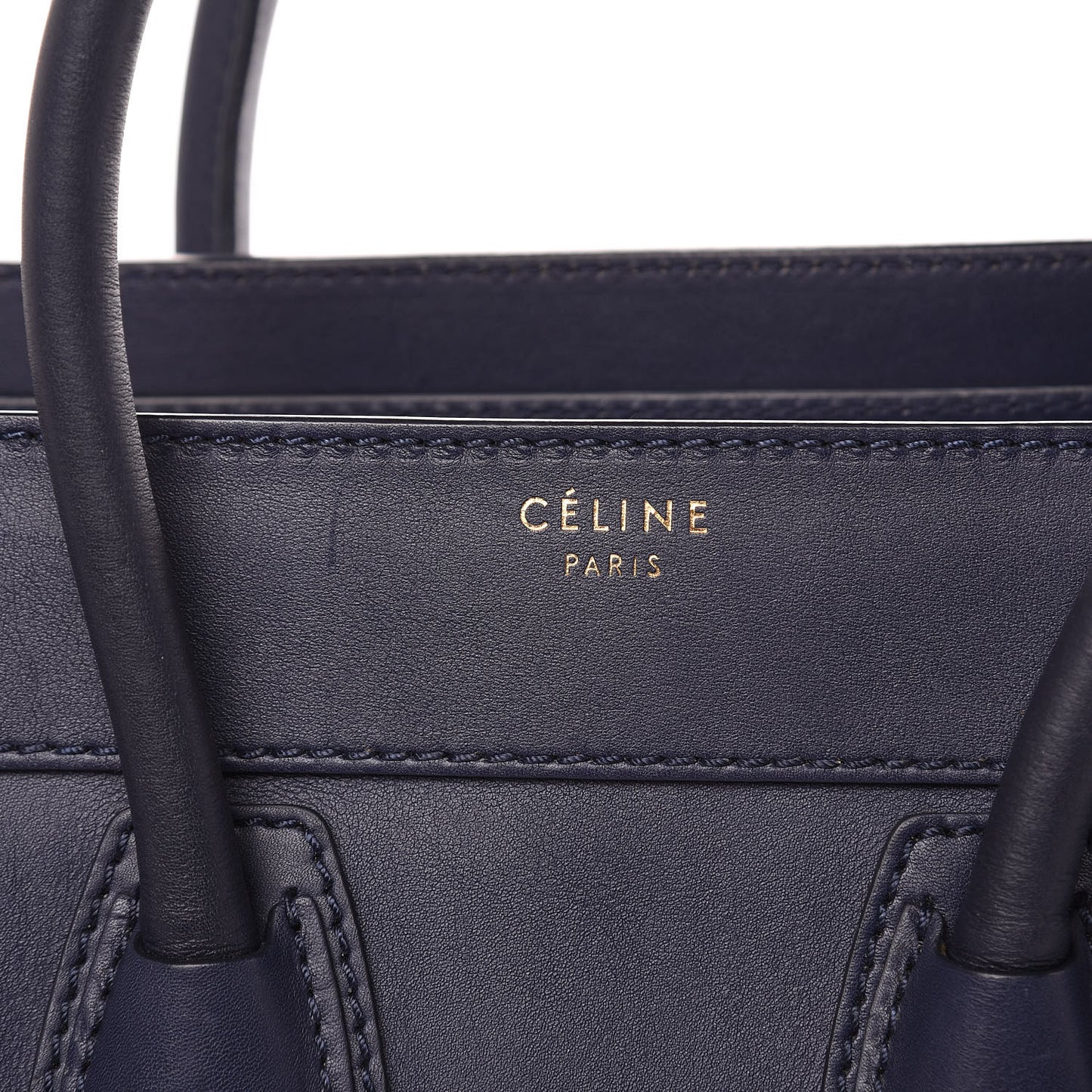 Smooth Calfskin Micro Luggage Navy Blue
