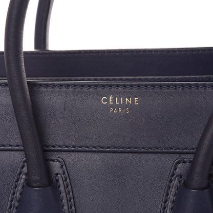 Celine Smooth Calfskin Micro Luggage Navy Blue 8 of 17
