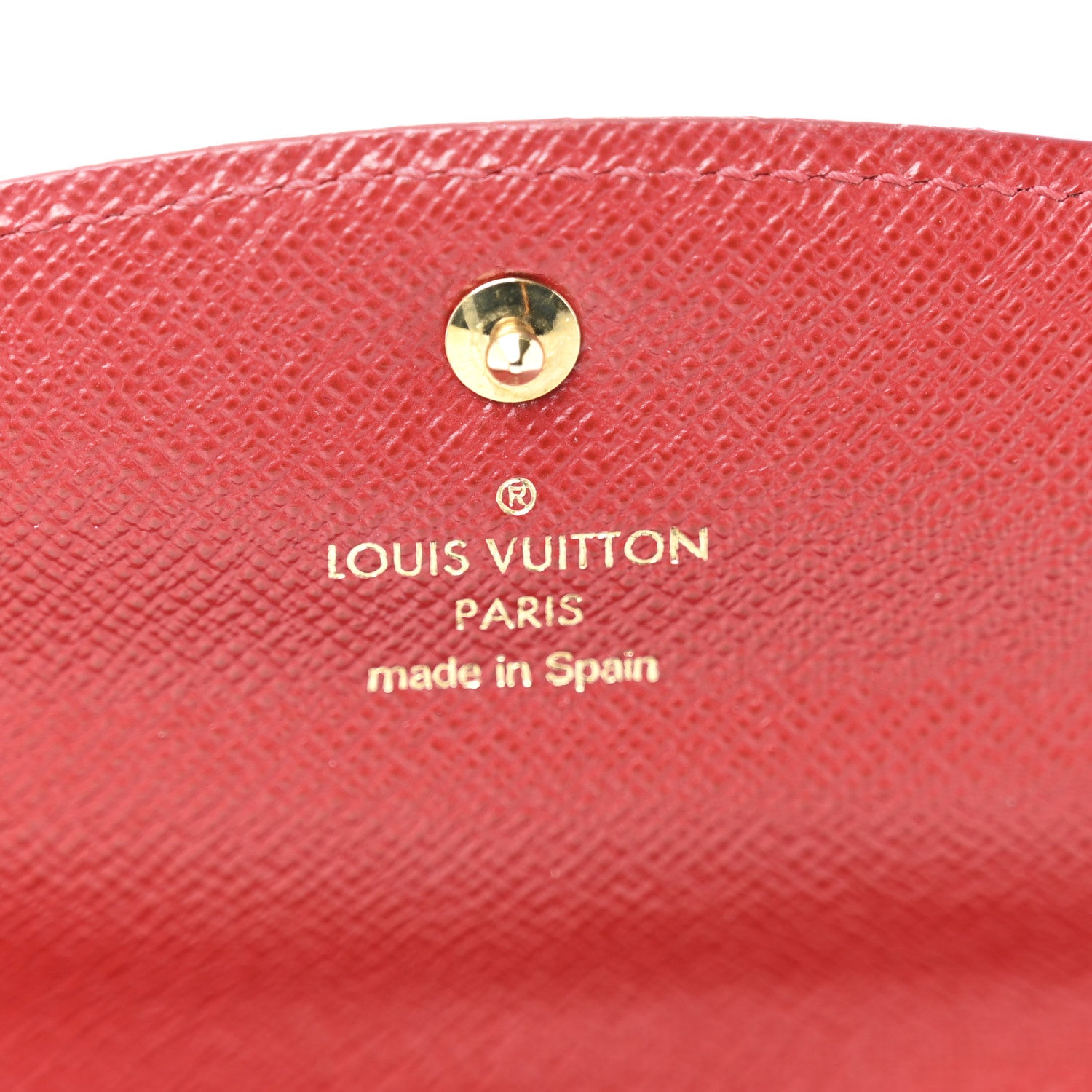Louis Vuitton Damier Ebene Caissa Wallet Cherry 6 of 9