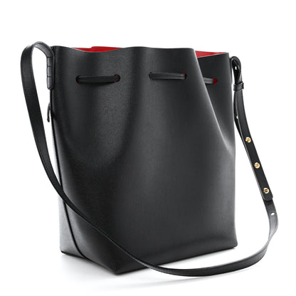 Mansur Gavriel Saffiano Bucket Bag Black Flamma 4 of 14
