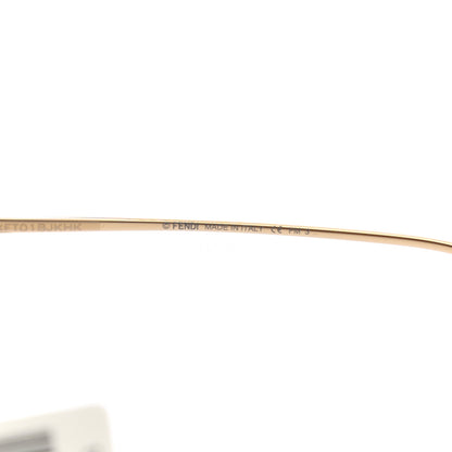Fendi Metal Fendi Forever Aviator Sunglasses FF0407/G/S Gold 5 of 8
