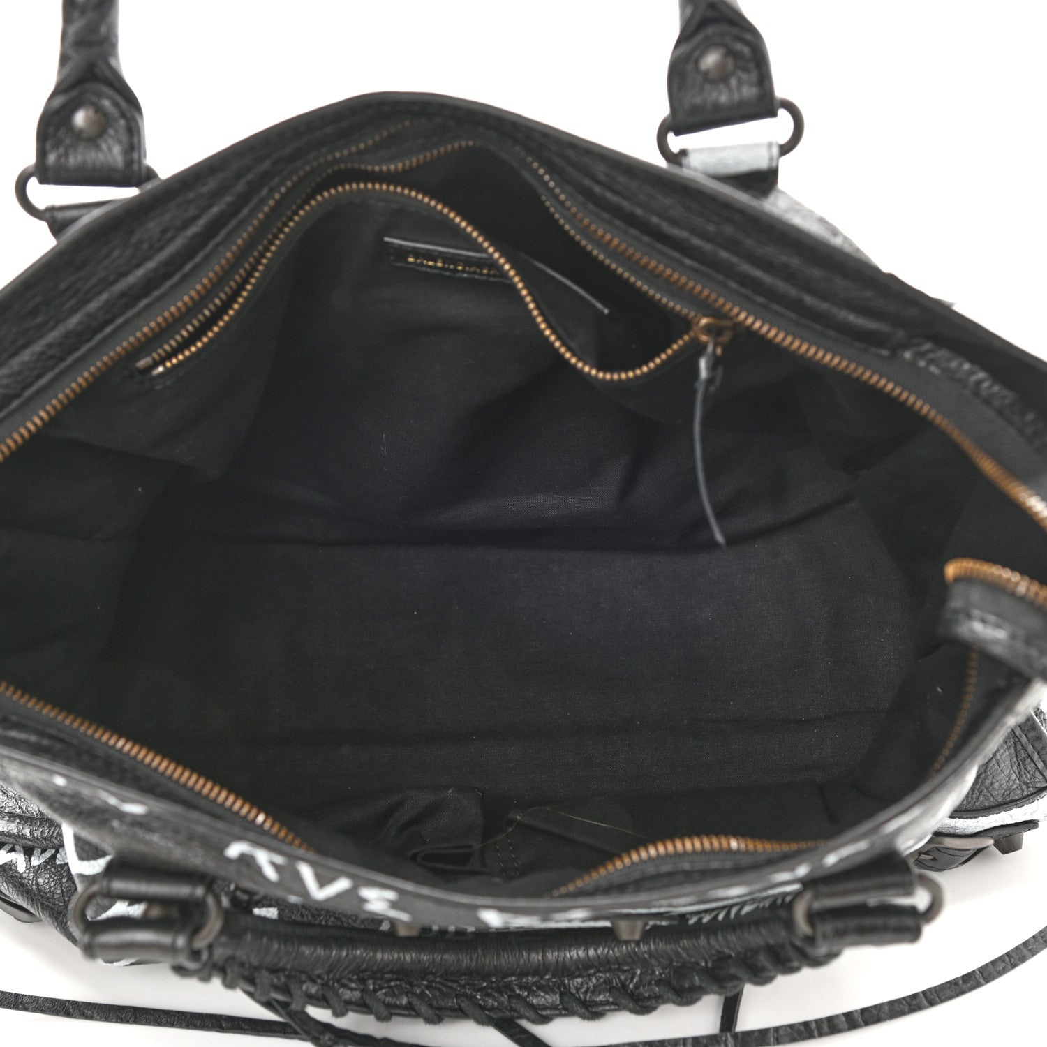 Balenciaga Agneau Arena Graffiti All Over Classic Hardware City Black White 6 of 12
