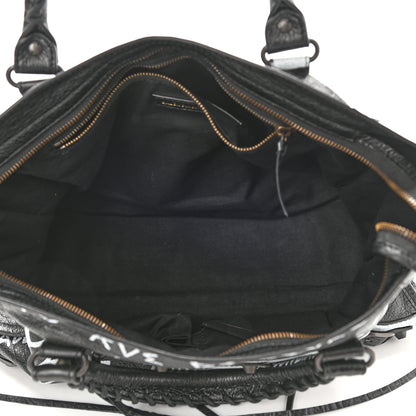 Balenciaga Agneau Arena Graffiti All Over Classic Hardware City Black White 6 of 12