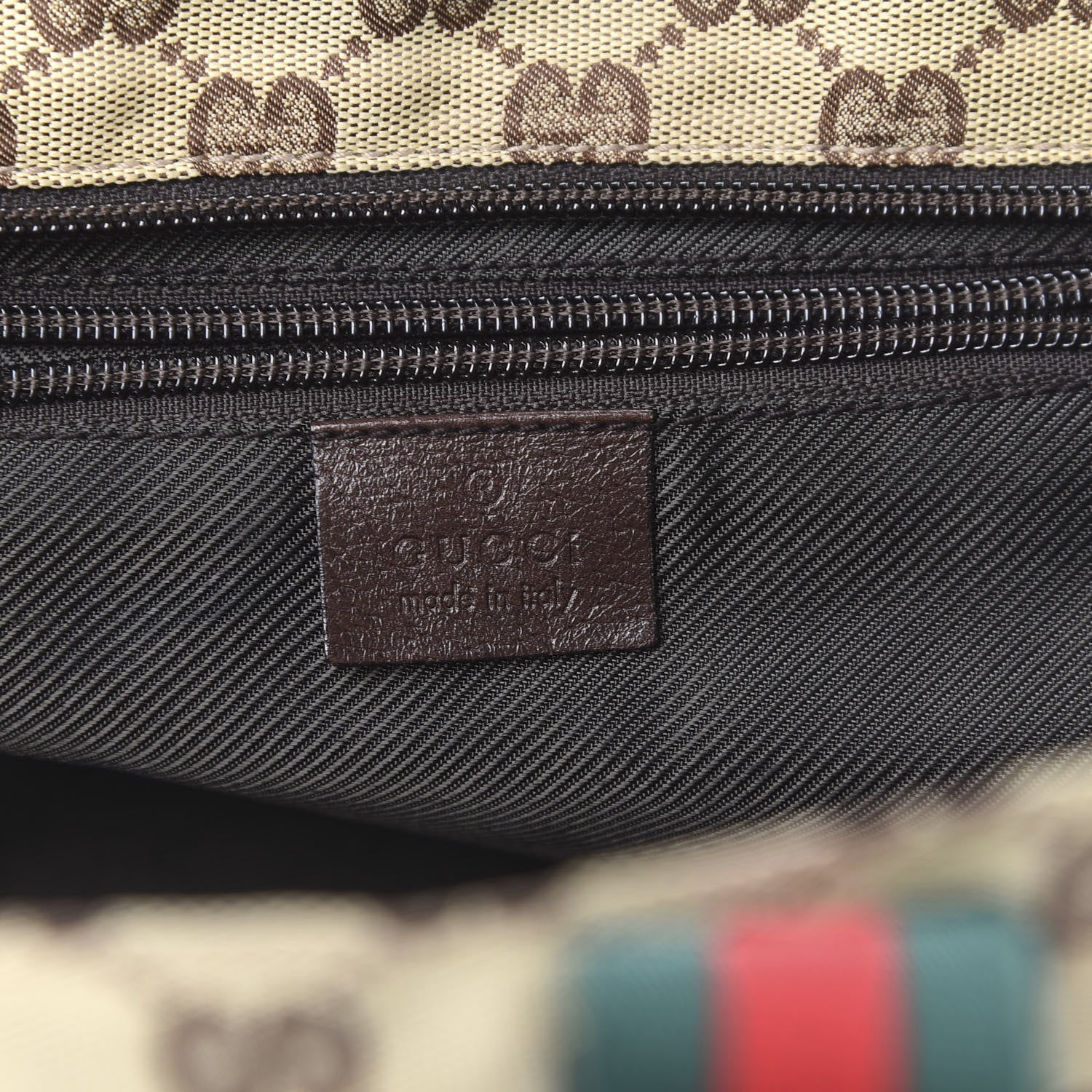 Gucci GG Monogram Small Web Handle Bucket Tote Dark Brown 6 of 10