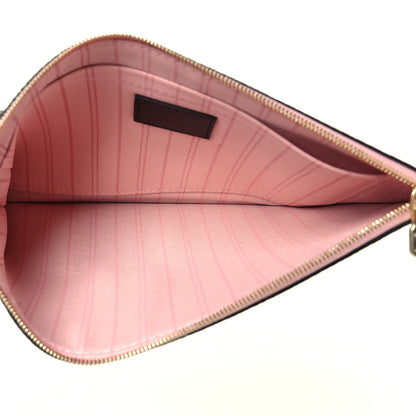 Louis Vuitton Damier Ebene Neverfull MM GM Pochette Rose Ballerine 5 of 8